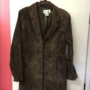 Suede leather jacket